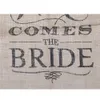 HERE COMES THE BRIDE Burlap Bunting Banners Garland Kit for Vintage Rustic Wedding Backdrop Decoration