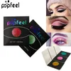 POPFEEL 18 colori glitter ombretto in polvere trucco perlato palette di ombretti metallici a lunga durata facile da indossare naturale