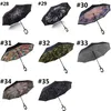 Folding Reverse Windproofs Umbrella 62 Styles Double Layer Inverted Long Handles Windproof Rain Car Umbrellas C Handle UmbrellasT2I384
