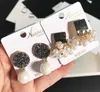 new fashion girl Madam Luxurious geometry Pearl crystal gemstone zircon Earrings alloy Tassels Earrings Mix 15 styles 15 pairs