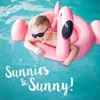 80CMX70CM Inflatable Flamingo Pool Toy Float Inflatable Rose Pink Cute Ride-On donuts Pool Swim Ring Floats