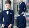 أزياء البحرية الأزرق الصبي الرسمي ارتداء من Notch Label Boy kid Attire الأطفال ملابس Threepiece Boys Suits for WeddingJacketPantsshirts7919696