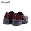 Japanese Type Rock Wedding Shoes Men Wine Red Leather Dress Shoes Party, Runway Oxford Shoes for Men, Big Size EU38 to 46, US6 to US12