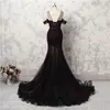 2018 Fancy Elegant Evening Dresses Spaghetti Sleeveless Tulle Prom Gowns Back Lace-Up Sweep Train Custom Made Formal Party Gowns