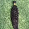 Grovt löshår för flätning en Paket Kinky Straight Human Hair Bulk Fläta ingen Inslag Afro Kinky Straight 100% Human Hair