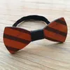 Drewno Bowtie 7 Styl Handmade Vintage Tradycyjny Bowknot Neck Krawat Gotowy produkt Drewniany muszka 12 * 5 cm Bowties