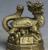 Old Folk Chinese Feng Shui Brass Myth Wuan Wu XuanWu Animali mitici Dio Statua