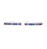 Rainbow Bar kolczyk długie ucho wspinacz moda damska biżuteria srebro 925 kolorowe wzornictwo Pozłacana biżuteria modowa