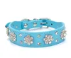 2018 s Didog Rhinestone Dog Collar Diamante Pet Necklace Bling Cat Leather Collars Blue Pink Black Red For Small Medium Dogs3114137