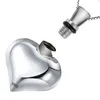 Skräddarsydda 925 Ren Silver Heart Type Ashes Box Funeral Cremation Urn Smycken Halsband Parfymflaska Lovers Fashion Pendant.