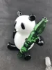 2018 Hela glas Panda Bong Custom Glass Bong Bowl för transport14mm3468485