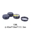 500pcs/lot 15g Black Aluminum Jar 15ML Empty Small Lip Oil Cosmetic Eye Cream Bottle Batom Travel Lotion Tin Container