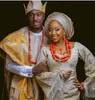 Oryginalny Coral African Bridal Costume Party Biżuteria Bride and Groom Real Coral Koraliki Nigerii Wedding Para Biżuteria Zestawy Abh786