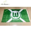 ドイツの旗Deutschland Bundesliga VFL Wolfsburgハンギング装飾旗3ft5ft 150cm90cm for Home7719476