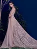 Prom Dress High Quality Handmade Embroidery Design Tulle Evening Dresses Vintage Sweep Train Robe de mariée