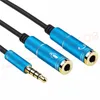 Man naar Vrouwelijke Splitter Kabels 3.5mm Y-adapter Audiokabel voor MP3-telefoon Hoofdtelefoon