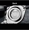 Neue Schwarz Herren Skeleton Armbanduhr Edelstahl Steampunk Casual Automatische Leder Taktische Uhr Mechanische Uhren Männlich