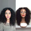 180% Densidade Pesada kinky Curly lace front Glueless parte do meio preto / marrom / loira Lace Front Peruca Sintética Linha Fina Natural Para As Mulheres