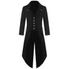 2018 Ny plusstorlek Män Tuxedo Jackor Tail Coat Steampunk Gothic Performance Uniforms Cosplay Party Clothes S / M / L / XL / 2XL / 3XL / 4XL