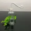 Square Tube Mini Glass Water Bottle Glass Bbong Wwater Pipe Titanium Nail Grinder, Glass Bubblers For Smoking Pipe Mix Colors