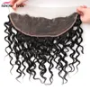 Ishow Frontal Lace Closure Brasileño Peruano Malayo Indio Virgen Cabello humano para mujeres Niñas Todas las edades Natural 8-28 pulgadas Onda de agua Parte libre Color marrón medio