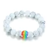 Mannen Dames Energie Regenboog Gay Armband Meditatie Gezondheid Agaat Regenboog Charms Armband