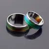 Anello inossidabile Anello inossidabile Cambiare umore di colore sensazione di temperatura emotiva larga 6 mm Smart ultimo stile ewelry Fashion for Men