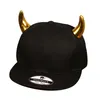 2017 Fashion Novelty Bones Gorras Snapbacks Hats Little Devil Horns Ears Hip Hop Baseball Hats Kvinnliga män Kvinnor Cap Funny6320229213w