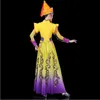 Новый дизайн долго монгольский танцевальная одежда этническое меньшинство платье китайский производительности народного танца одежда этап носить необычные костюмы для певцов