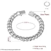 Bracciale in argento 925 da uomo con fibbia quadrata laterale per regali di nozze JSPB037 Regalo bestia per uomini e donne, ciondolo in argento sterling placcato bra217R