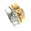 hzew Horseshoe ring 3 in one sweetheart lovers horse rings gift Wedding ring