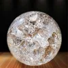 Crystal Glass Marmas Ice Crack Ball Ornament Feng Shui Home Decorative Water Fountain Bonsai Sphere Ball Terrarium Decor1526084