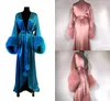 Heiße Frauen Sexy Nachtwäsche Satin Pelz Dessous Nachtwäsche Roben Intime Nacht Kleid Roben Kimono Exotisches kleid Babydolls Chemises Gürtel