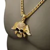 2018 кулон ожерелье крылья череп кулон ожерелья панк шарм скелет со стразами хрустальный хип хмель ювелирные изделия мужчин женщин подарки