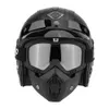 PU Leather Helmets 34 Motorcycle Chopper Bike Helmet Open Face Vintage Motorcycle Helmet with Goggle Mask 2018 New8475499