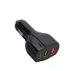 QC 3.0 3 ports USB chargeur de voiture chargeur rapide 9V 1.8A 12V 1.8A 5V 3.5A chargeur USB 200 pcs/lot