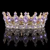 Vintage guldhuvudstycken bröllop krona legering brud tiara barock drottning kung krona guld färg strass tiara och krona billigt5342550