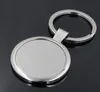 Metal Blank Tag KeyChain Creative Car Keychain Personlig rostfritt stål Key Ring Business Advertising for Promotion2990938