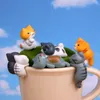 Мультфильм Lucky Cats Gardense Украшения Микро Ландшафт Котенок Микроландсхафт Горшок Культура Инструменты Бонсай Украшения Миниатюры 6 шт. / Комплект