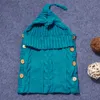 2017 nouveau-né doux bébé sacs de couchage hiver chaud laine tricoté enveloppe à tricoter enfant en bas âge Swaddle Wrap couvertures poussette chancelière