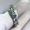 Victoria Wieck Brand New luksusowa biżuteria 925 SilverGold Fill okrągły kształt biały topaz CZ diament kobiety obrączka na prezent dla zakochanych