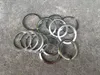 32mm Flat Split Key Ring Shiny Bright Silver Plated Steel Nickel Hoop Loop Round 4g Bright Nickel Plated