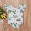 Nouveau-né Bébé Fille Vêtements 2018 Été Cactus Volants Romper One-pieces Vêtements Bébé Vêtements Sunsuit Bébé Body Costumes Infantile Filles Vêtements