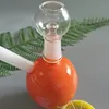 Nuevo diseño de tubería naranja plataforma petrolera vidrio bong pipa de fumar pipa de agua de vidrio GB-275 para la venta