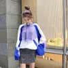 2018 Verão Outono Mulheres Roupas Novas Casuais Harajuku Estilo Zíper Jaquetas Lanterna Full Lanterna Jaquetas Patchwork