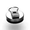 Simple Metal Card Badge Key Holder Stainless Steel Recoil Ring Belt Clip Pull Retractable Key Chain Car Keychain