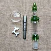 Röktillbehör Vattenpipor Mini Nektar Samlarsats Dab Oljeriggar Pipes Pyrex glasrör 10 mm 14 mm skarvar Titanium Nail Straws NC18