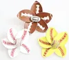 yellow softball baseball basketball leather crystal baseball white flowers bows hair hair clip jewelry gifts for mother girls