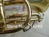 Oves varumärkeskvalitet Bra tonstudenter BB Cornet Gold Lacquer Trumpet Gul mässing Material Trumpet Musikinstrument med fall