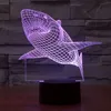 3D Ocean Shark LED Lampe Nachtlicht Schlafzimmer Multi farbe schreibtisch lampe #R42